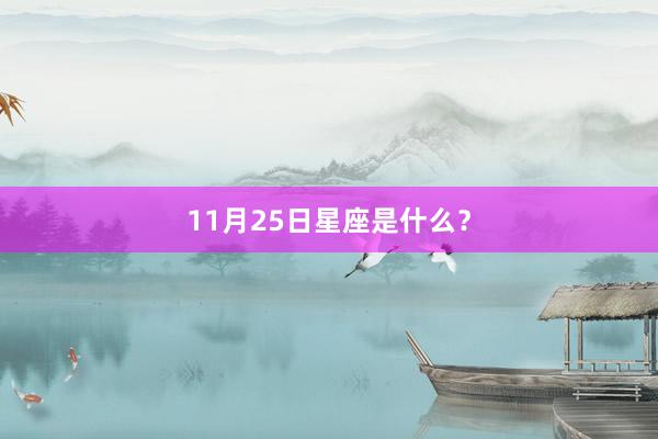 11月25日星座是什么？